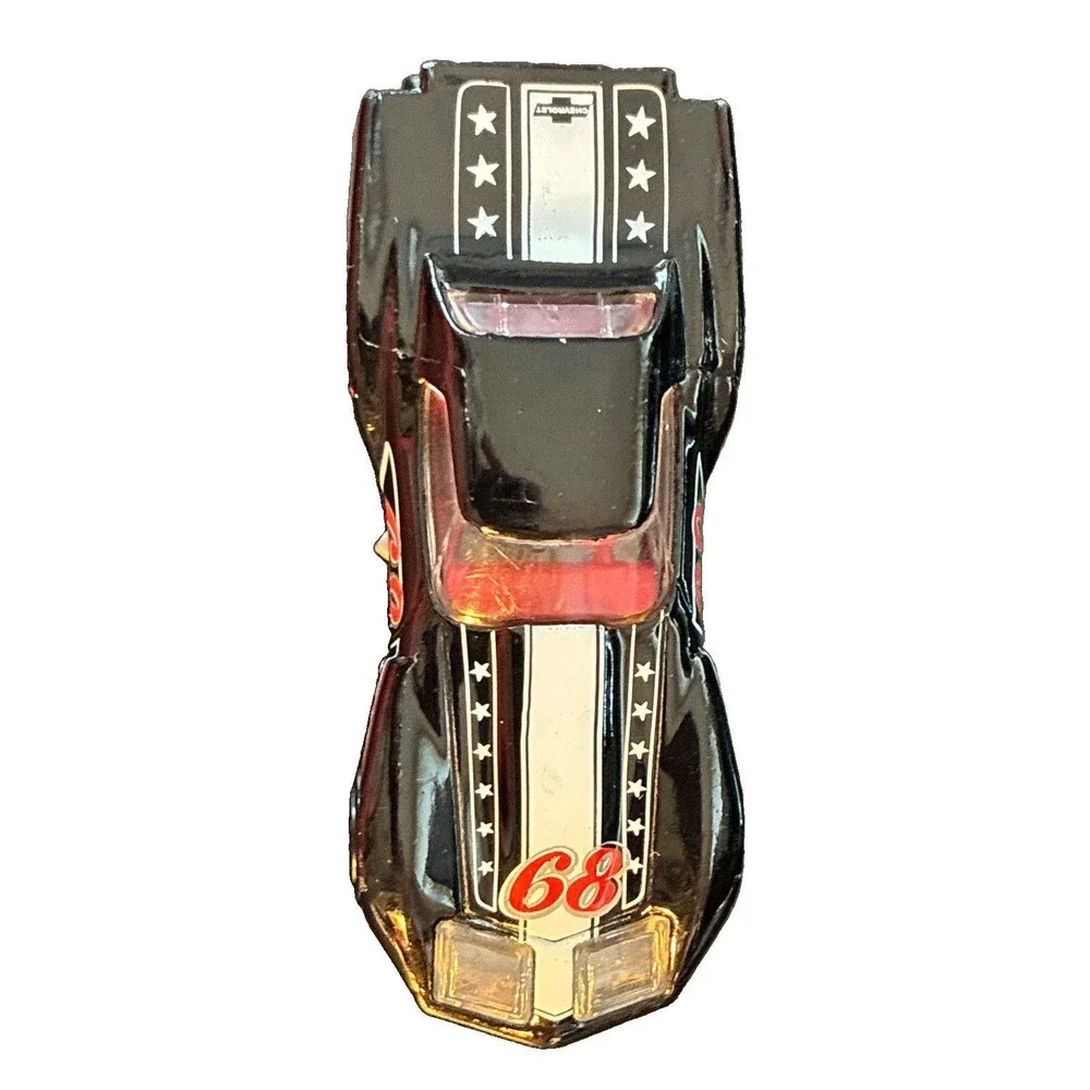 Hot Wheels 1970 Chevrolet Corvette Race Car #68 Black 1:64 Diecast Loose